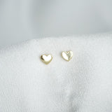 Millie Heart Stud Earrings Gold