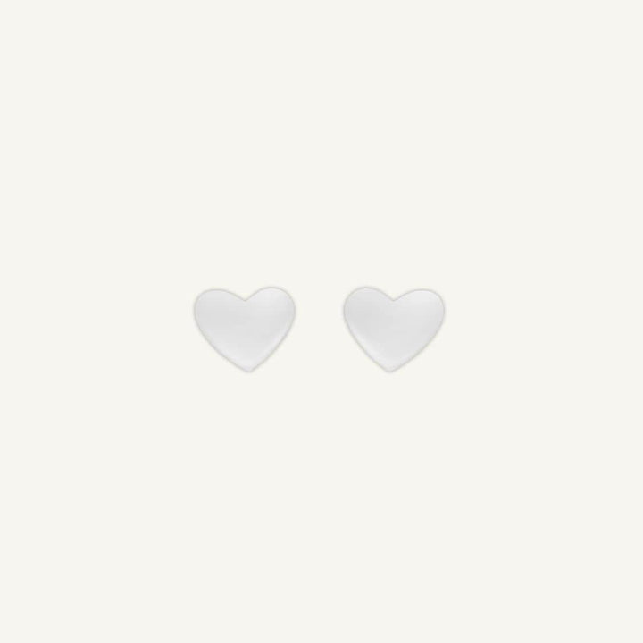 Millie Heart Silver Stud Earrings