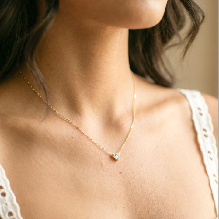 Mira Gold Heart Necklace