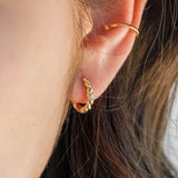 Nora Twisted Hoop Earrings Gold