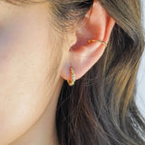 Nora Twisted Hoop Earrings Gold