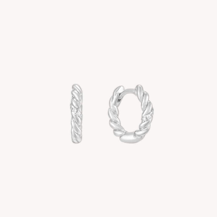 Nora Silver Twisted Hoop Earrings