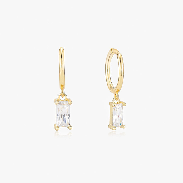 Norah Gold Baguette Drop Earrings