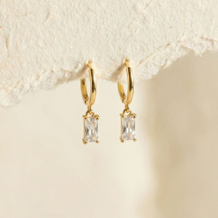 Norah Gold Baguette Drop Earrings