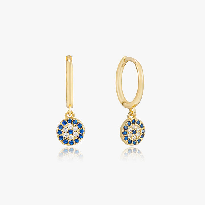 Nyx Gold Evil Eye Drop Earrings