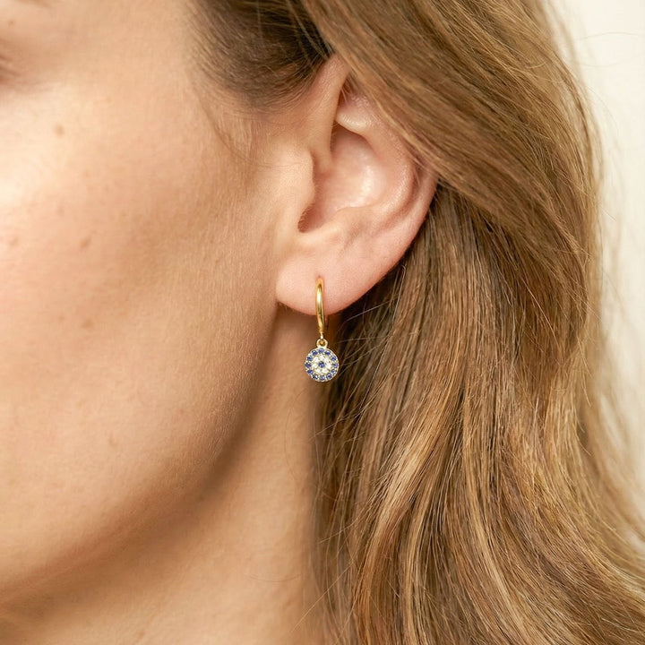 Nyx Gold Evil Eye Drop Earrings