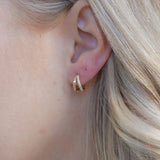 Oakley Double-Sized Hoop Earrings Gold