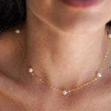 Patricia 14K Gold Pearl Station Necklace