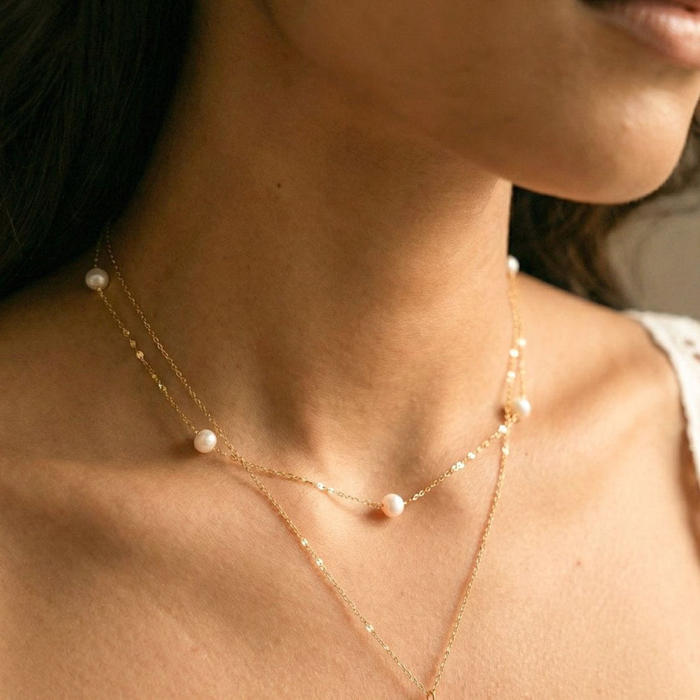 Patricia Gold Pearl Chain Necklace
