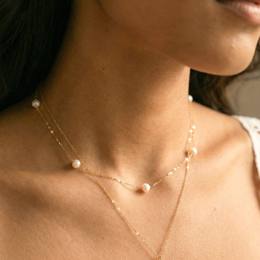 Patricia Gold Pearl Chain Necklace