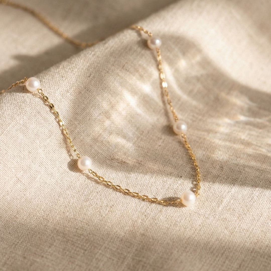 Patricia Gold Pearl Chain Necklace