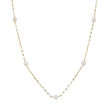 Patricia Pearl Station Necklace Gold