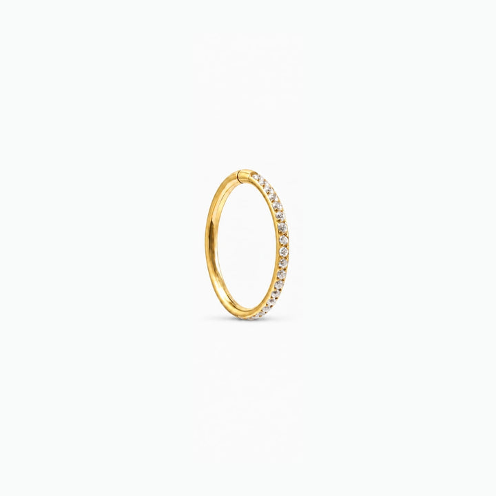 Pavé Titanium Hoop – Single