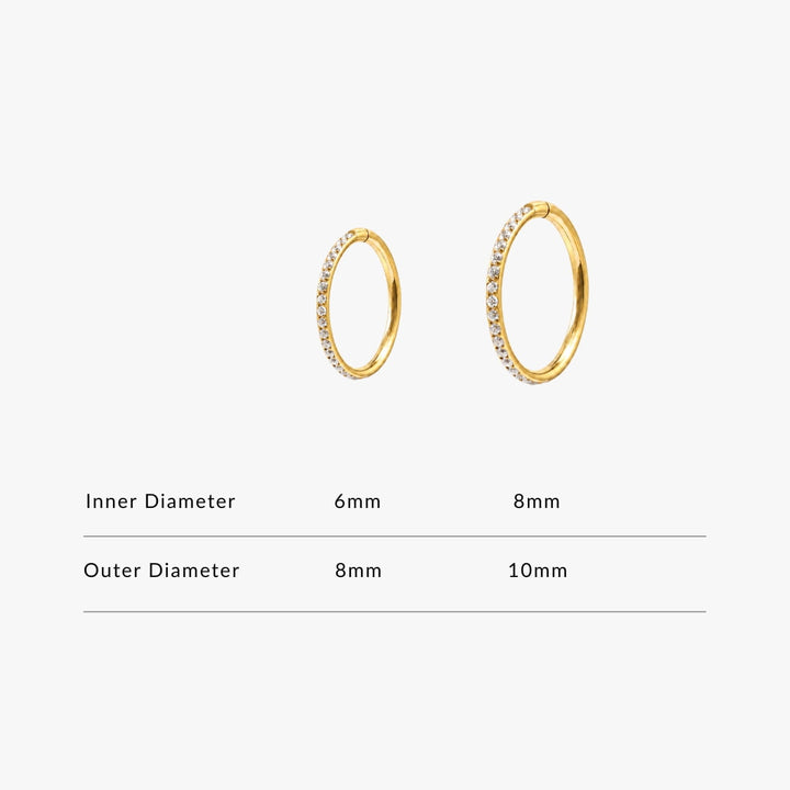 Pavé Titanium Hoop – Single