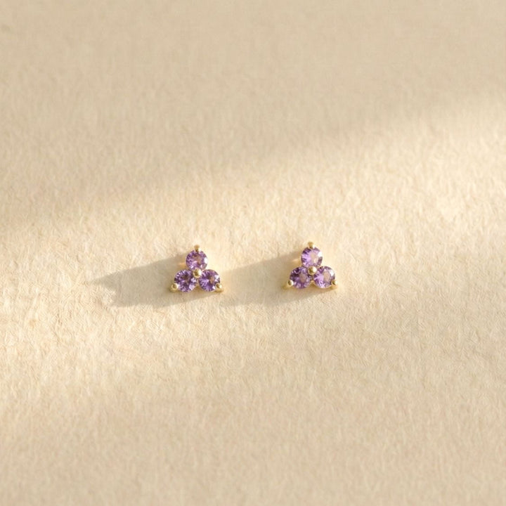 Phoebe Purple Stud Earrings