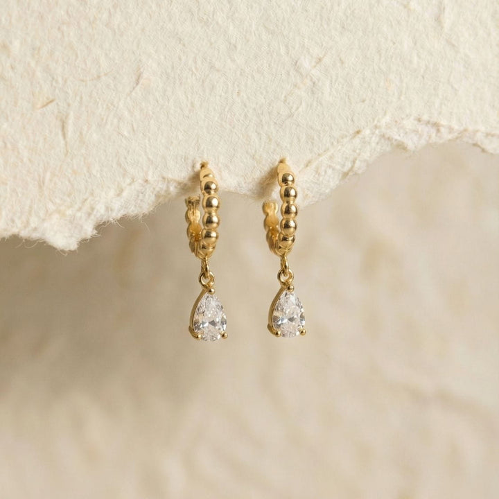 Poppy Gold Teardrop Earrings