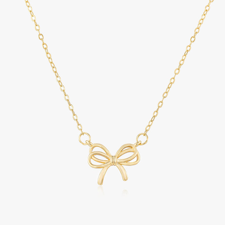 Priscilla Gold Bow Necklace