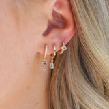 Tiffany Teardrop Huggie Hoop Earrings