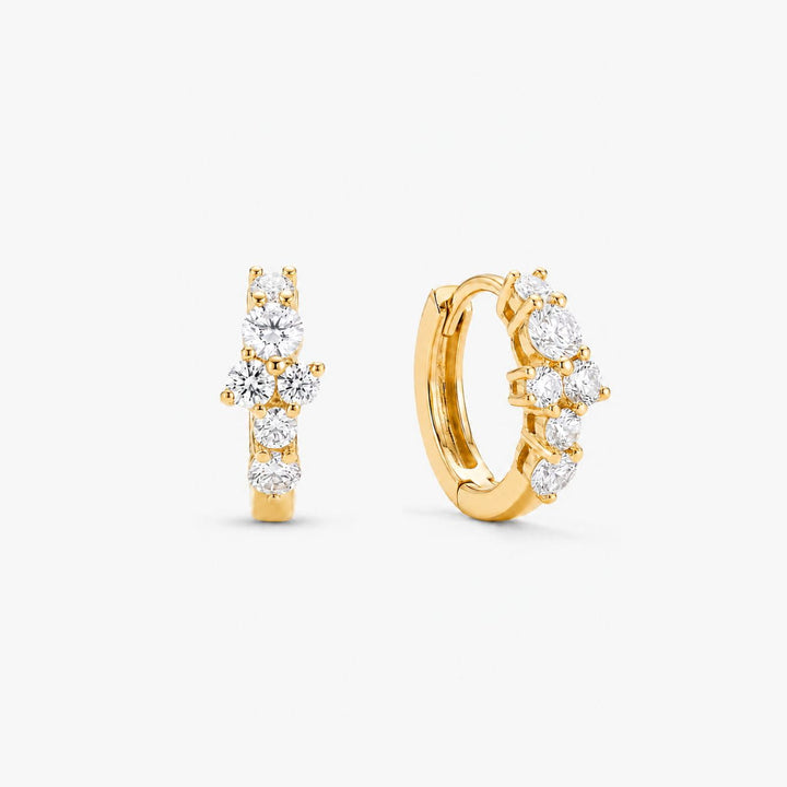 Rosalie Sparkle Gold Huggie Earrings