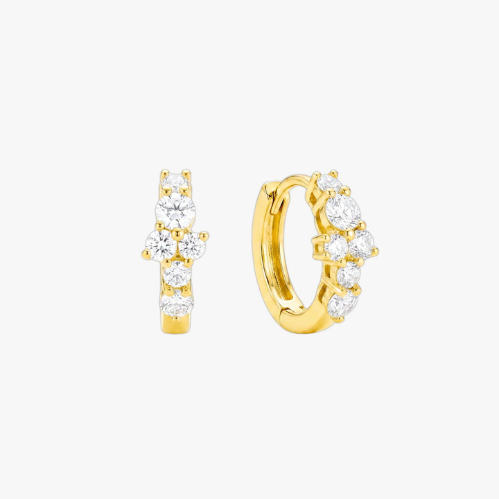 Rosalie Sparkle Gold Huggie Earrings