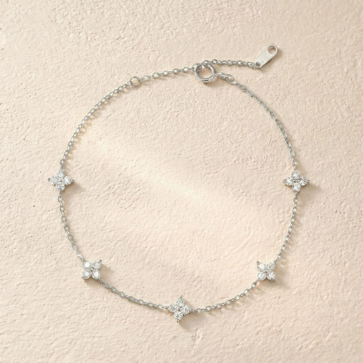Rosie Silver Flower Bracelet