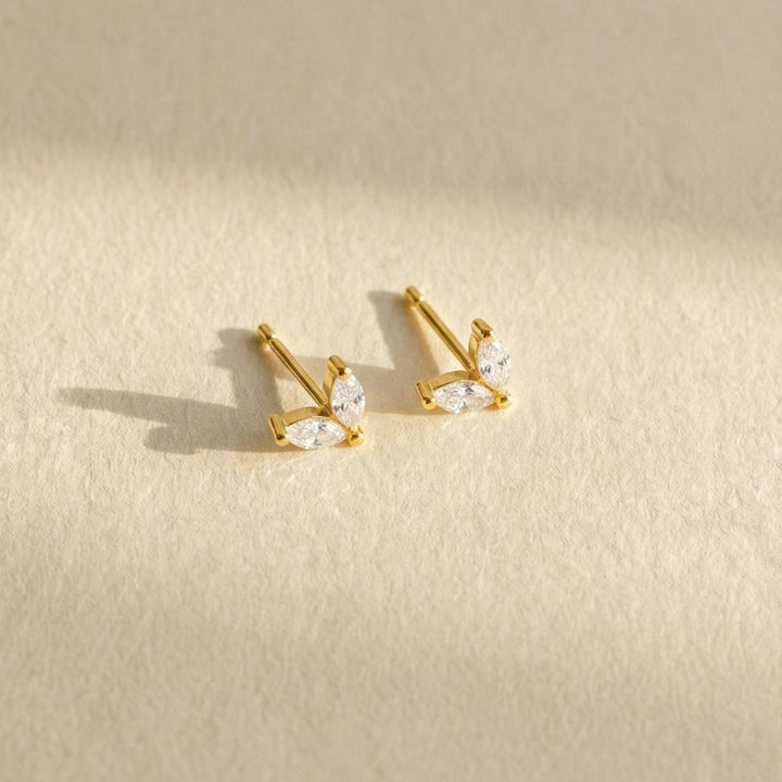 Rylee Gold Butterfly Stud Earrings
