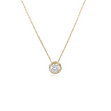 Sage 14K Gold Solitaire Pendant Necklace