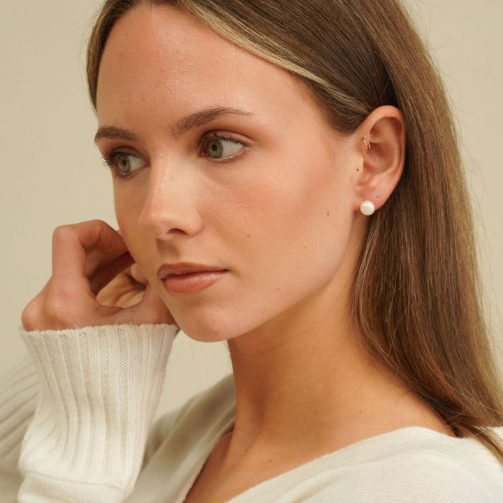 Seraphina 2-in-1 Pearl Drop Earrings Gold