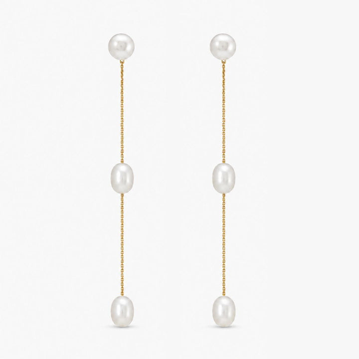 Seraphina 2-in-1 Pearl Drop Earrings Gold