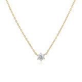 Serenity Solitaire Pendant Necklace Gold