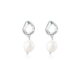 Sia Sterling Silver Freshwater Pearl Drop Earrings