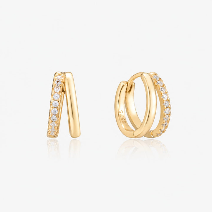 Sienna Gold Double Huggie Earrings
