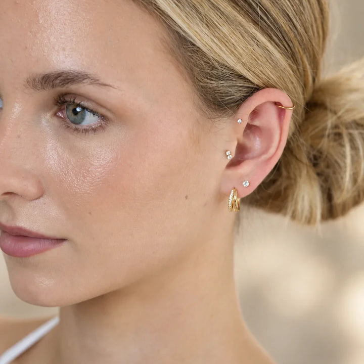Sienna Gold Double Huggie Earrings