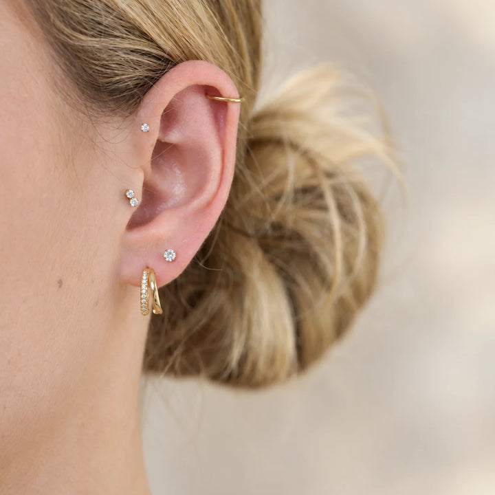 Sienna Gold Double Huggie Earrings