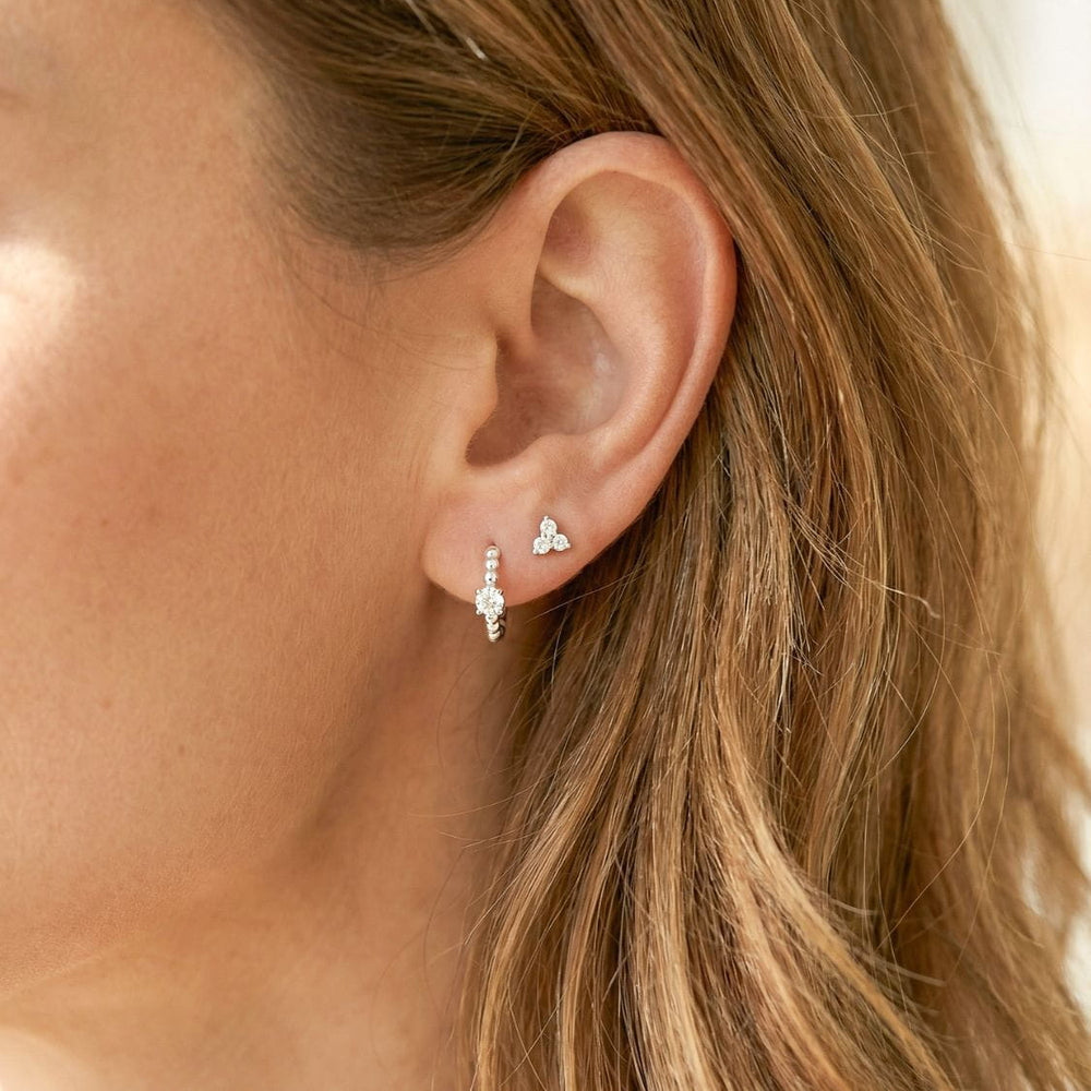 Signature Sparkle Earring Set Silver on model