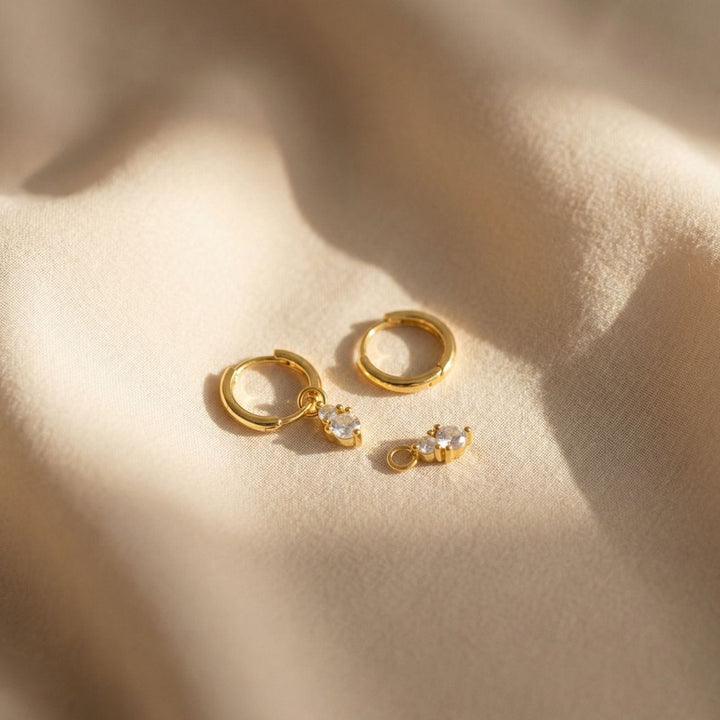 Skylar Gold Drop Hoop Earrings