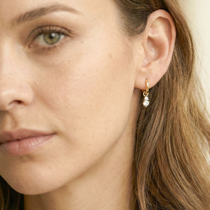 Skylar Gold Drop Hoop Earrings