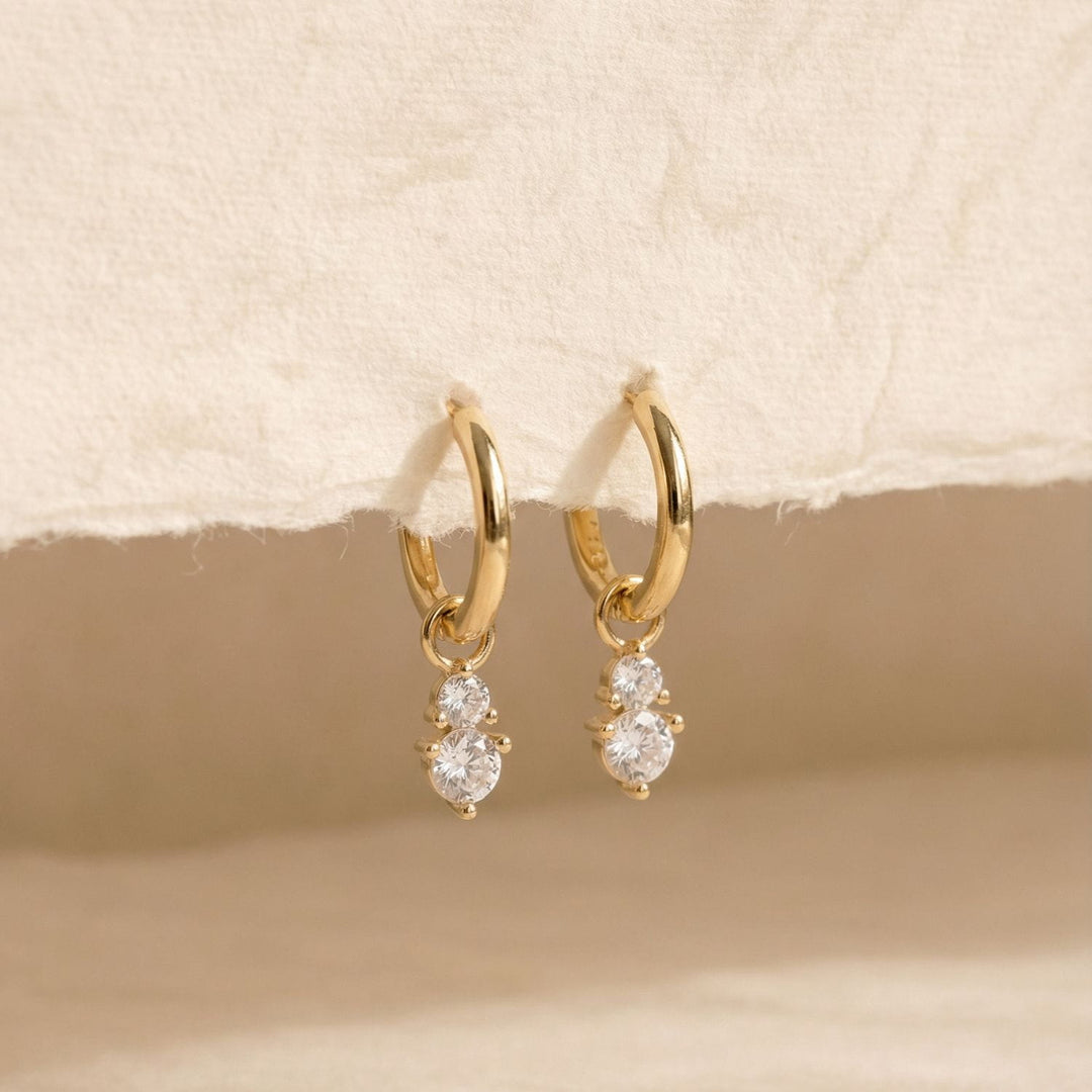 Skylar Gold Drop Hoop Earrings