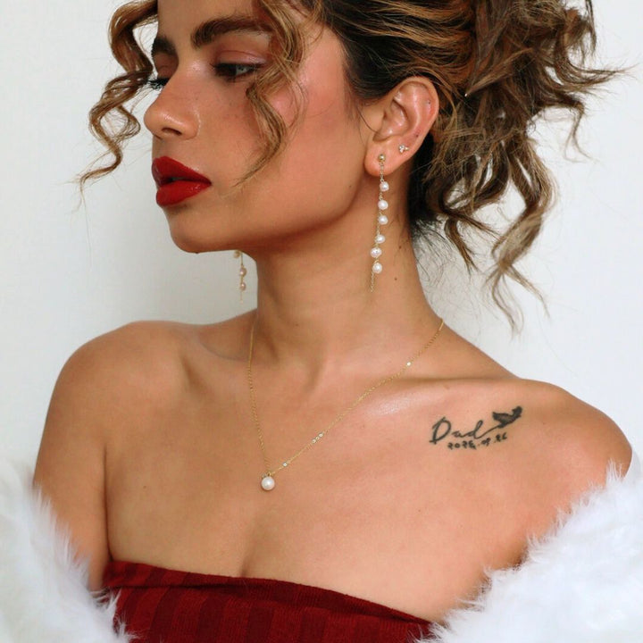 Solange Luxe Gold Pearl Drop Earrings-Sterling Silver Earrings-LYANG & CO.