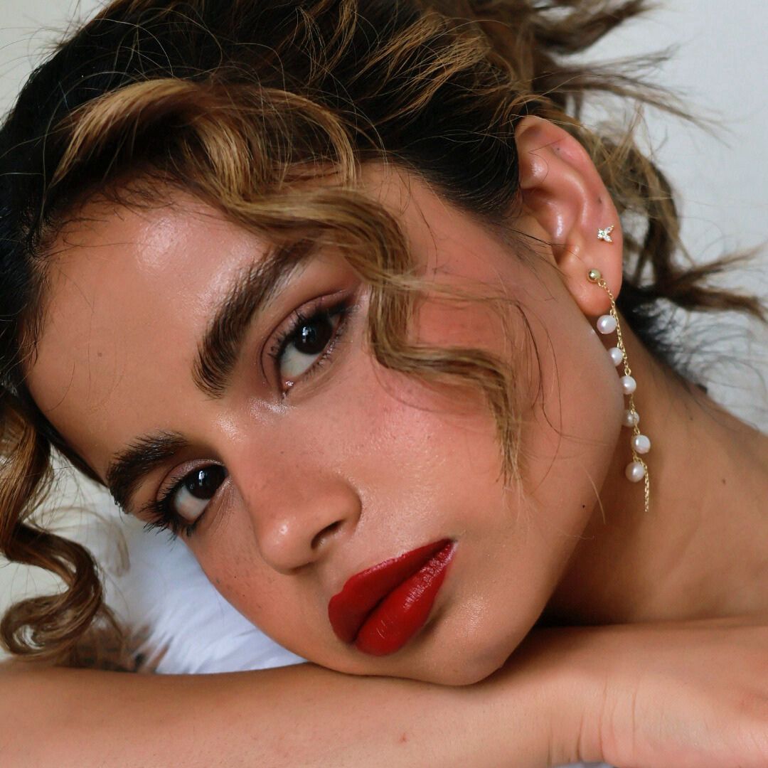 Solange Luxe Gold Pearl Drop Earrings-Sterling Silver Earrings-LYANG & CO.