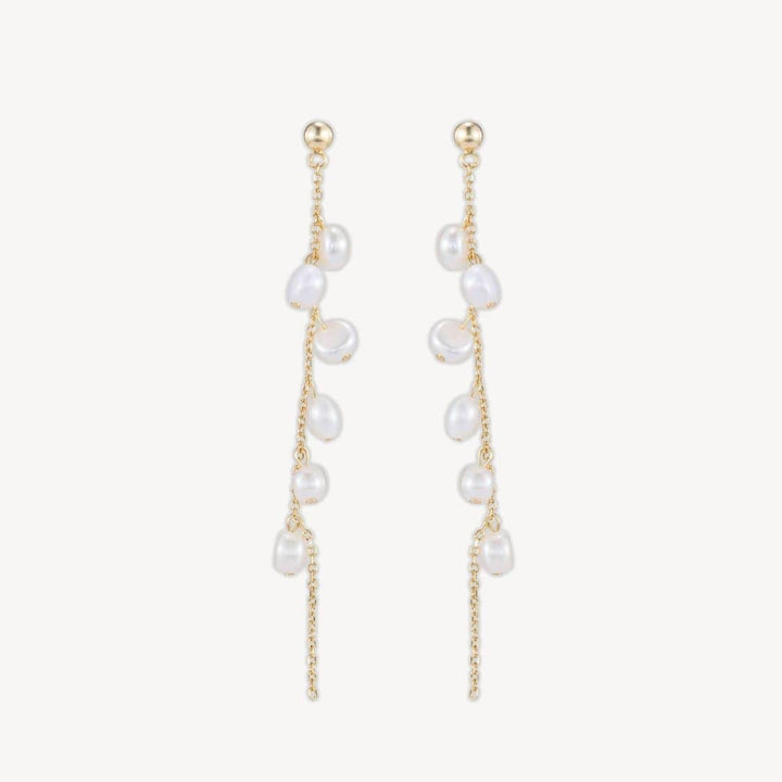 Solange Gold Pearl Drop Earrings