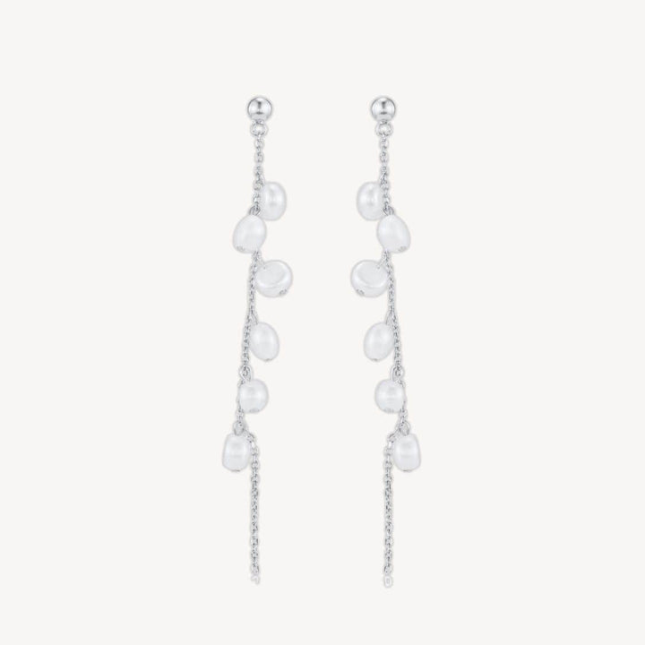 Solange Silver Pearl Drop Earrings
