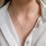 Serenity Solitaire Pendant Necklace Silver