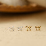 Sonya Pettie Bow 18K Gold Sud Earrings