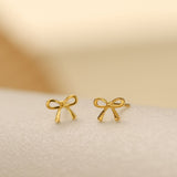 Sonya Pettie Bow 18K Gold Sud Earrings