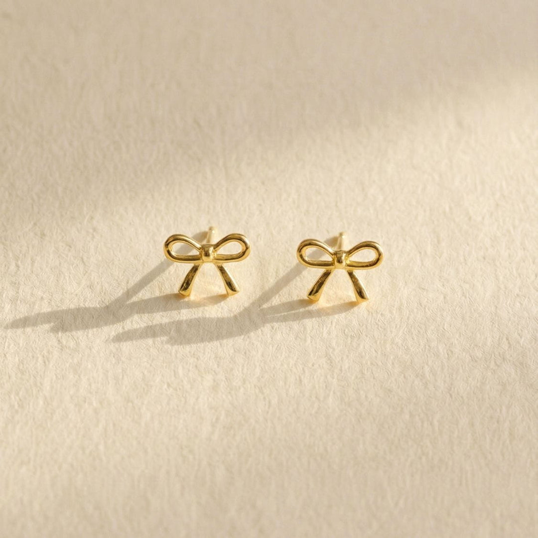 Sonya Pettie Gold Bow Earrings