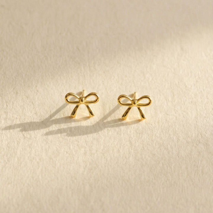 Sonya Pettie Gold Bow Earrings