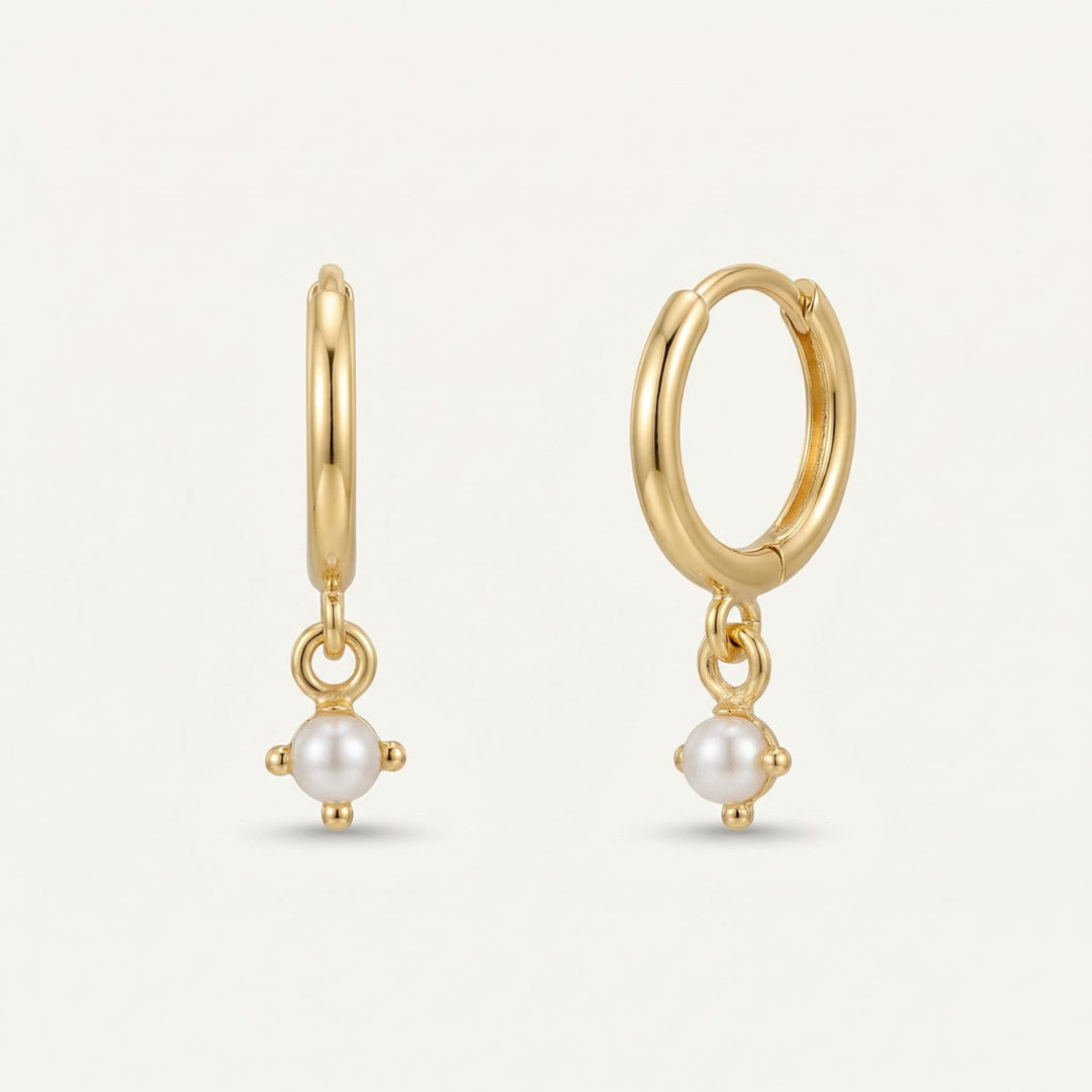 Sophie Gold Pearl Drop Earrings