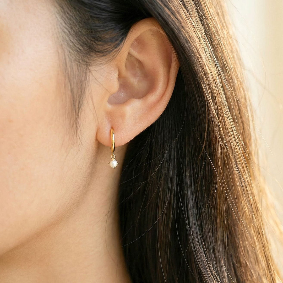 Sophie Gold Pearl Drop Earrings