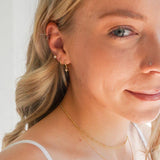 Sophie Pettie Pearl Drop Huggie Earrings Gold